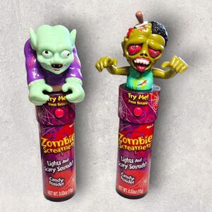Lot 2 Halloween 2016 Candy Screamers Zombie & Vampire Light Up Talkers NIP